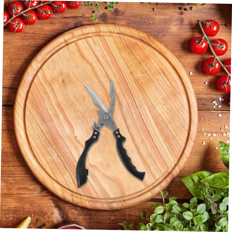 BIUDECO Ergonomic Handle Food Scissors Multi-purpose Chicken Bone Scissors Easy