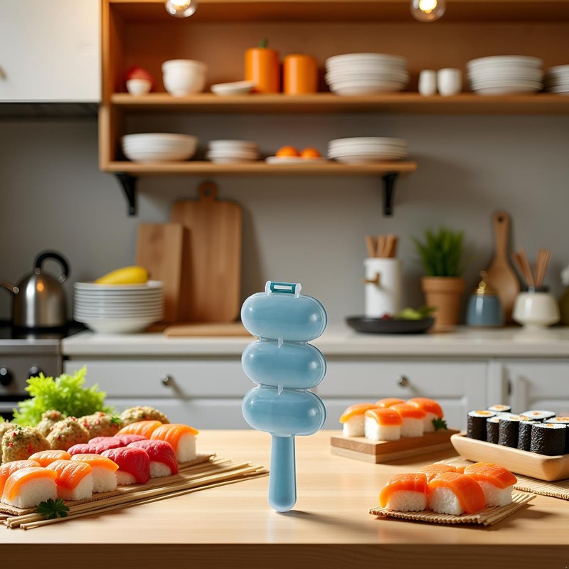 2 Pcs Blue Rice Ball Maker, Rice Ball Mold,Rice Ball