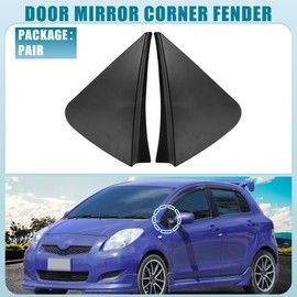 A ABSOPRO Cubierta de Esquina de Espejo de Puerta delantera Izquierda/derecha Y Panel de Cubierta de Esquina de Guardabarros Triangular No.60118-0D100 para Toyota Yaris 2007-2011 1 Par