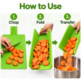 Folding Cutting Board for Everyday Food Prep – Foldable Chopping Board for Easy Ingredient Transfer in Home Kitchens