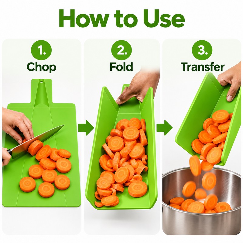 Folding Cutting Board for Everyday Food Prep – Foldable Chopping