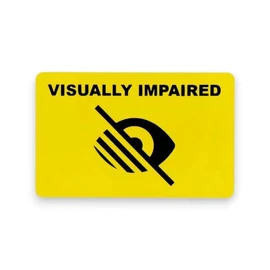 Visually Impaired ID Card with Neck Lanyard - Durable, Recycled Material, Credit Card Size - Made in Britain (Card Only)