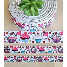 5/8, 7/8 & 1.5" (1 YD) Cupcake Grosgrain Ribbon Sprinkles Sweat Treats Birthday - 1.5 inch
