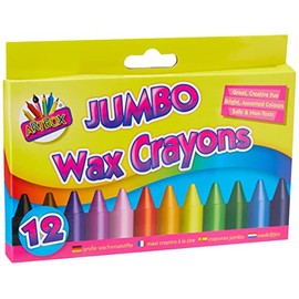 Artbox 12 jumbo size wax crayons set of 12 assorted colours