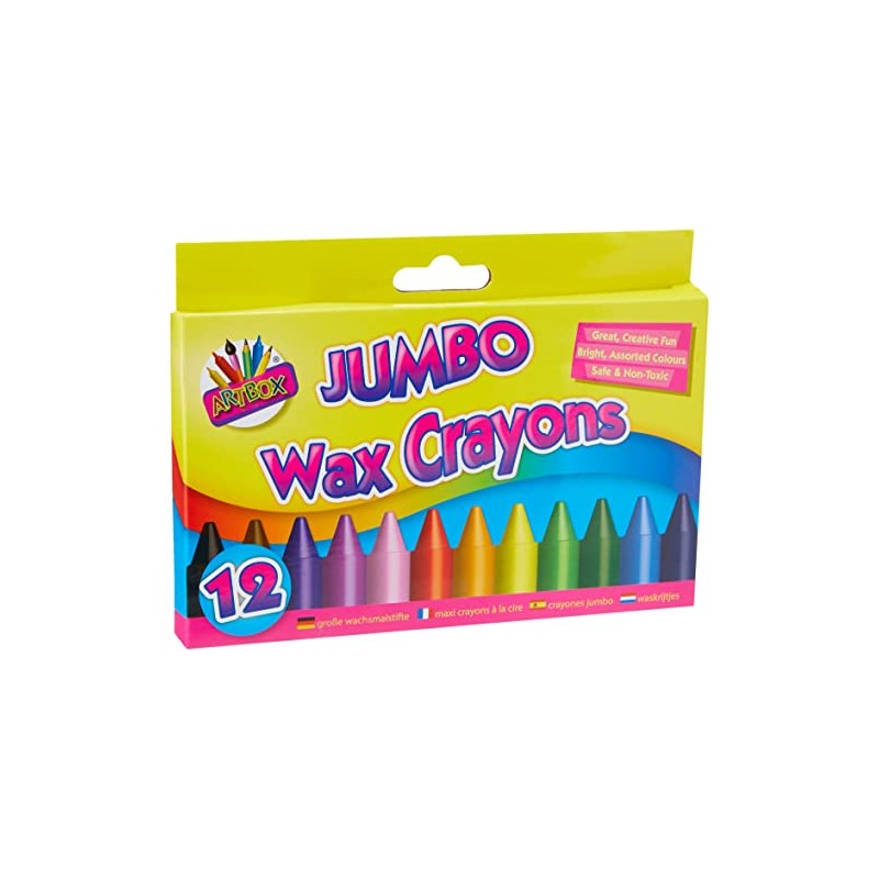 Artbox 12 jumbo size wax crayons set of 12 assorted