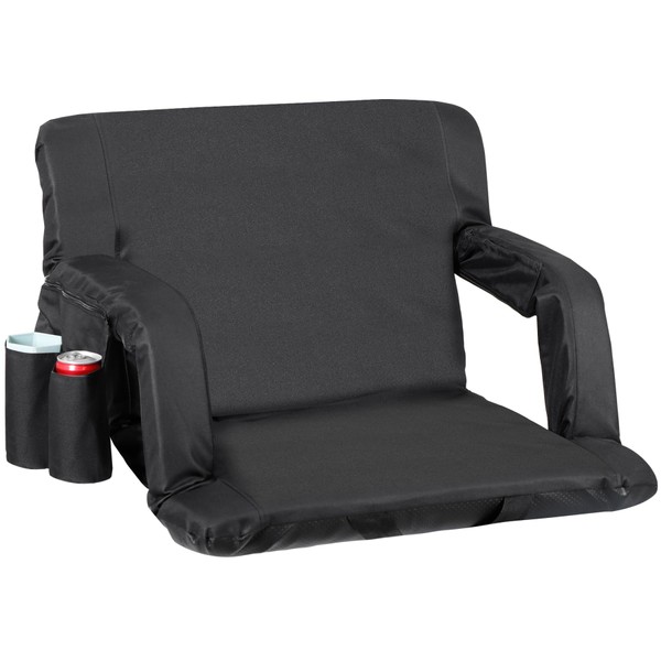 LEMY 20.5"/ 25" Wide Adjustable Stadium Seat for Bleachers Portable