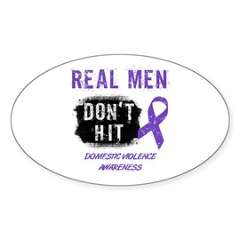 CafePress Domestic Violence Awareness Oval Car Bumper Sticker