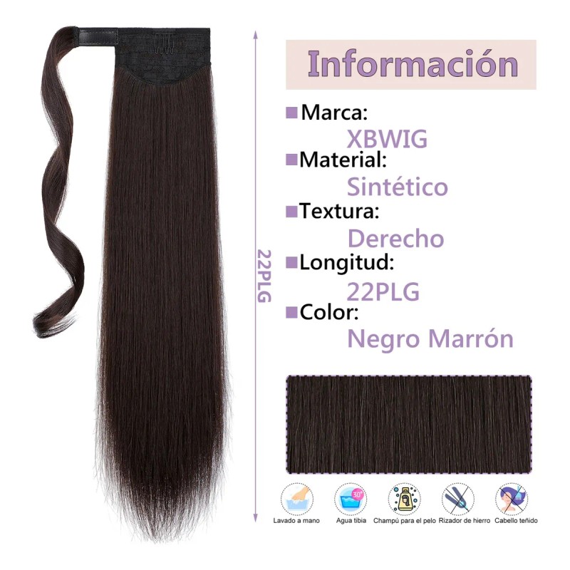 Coleta Postiza Cabello Lacio Caballo Natural Extensiones