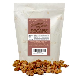 Roasted Cinnamon Pecans Candied Pecans Cinnamon Roasted Nuts Sweet Snack, Desserts, Salads 24 Ounce