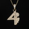 ATJMLADY 4PF For Pocket Full Pendant Necklace for Hip Hop