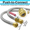 TTFLEX 24" Water Heater Connector 3/4" Ball Valve Push-Fit x