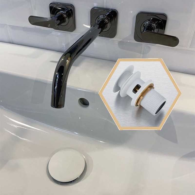 Antfly Drain Fitting Sink with Overflow, Drain Valve, Pop-Up Valve,