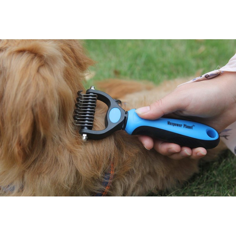 Maxpower Planet Pet Grooming Brush - Double Sided Dematting Undercoat