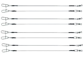 blntackle76 Jenzi Titan Leader Set: 8 Pieces Titanium Leaders by Jenzi 30 cm, 11 kg + Free Petri Heil! Sticker