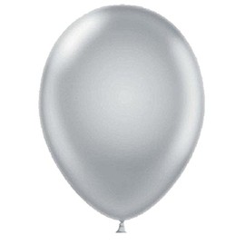 100 pcs 10" (25CM) Balloons Pearlised Metallic Latex Air or Helium Wedding Birthday Christmas Party Decoration Available in 14 colours (Silver/Grey)
