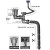 QruiLanTu Kitchen Single Sink Drain Kit Space Saving Flexible Pipe