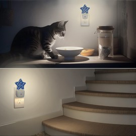 Bule Shark Night Lights Plug into Wall Smart Dusk to Dawn Sensor for Home Decor Kids Room Bedroom Bathroom Kitchen Hallway Lamp Gifts