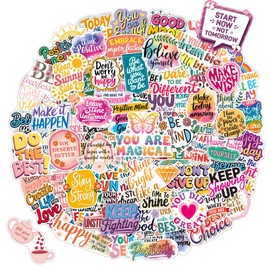 300PCS Motivational Positive Affirmation Stickers for Water Bottle, Laptop, Scrapbook, Vision Board, Waterproof Vinyl Inspirational Quote Decals for Kids, Teens, Adults, Students, Teachers