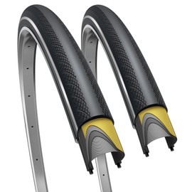 Fincci Road Bike Tyres 28 Inch Pair Reflective Bicycle Tyres 700 x 28c with 1 mm Puncture Protection, 60 TPI - Bicycle Coat 28 Inch for Road Bike, City Driving, Touring Bike Race, E Bike - 2 Complete