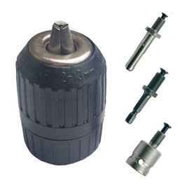 Htharrros Keyless Drill Chuck 0.08 - 0.5 inch (2 - 13 mm), For Electric Drills, 1/2 inch SDS Hex Shaft Conversion Adapter Included 13