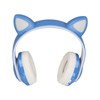 LXB39C Kids Headphone Bluetooth 5.0 Foldable Wireless Glowing Music Cat