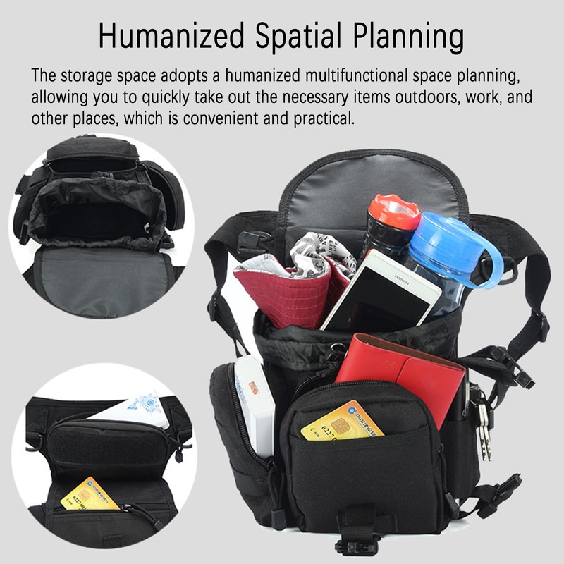 MINGZE Drop Leg Bag, Motorcycle Leg Bag with LegStrap for