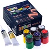 Decola Acryl-Textilfarbe Set | 5x20 Ml Waschmaschinenfeste Stofffarben + 2x18ml