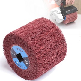 MOGRQAP Sanding Roller Brush Grit 120 Sanding Sleeves Sanding Roll Brush Sanding Rollers for Satin Machine Brush Machine Wood Metal Surface Polishing