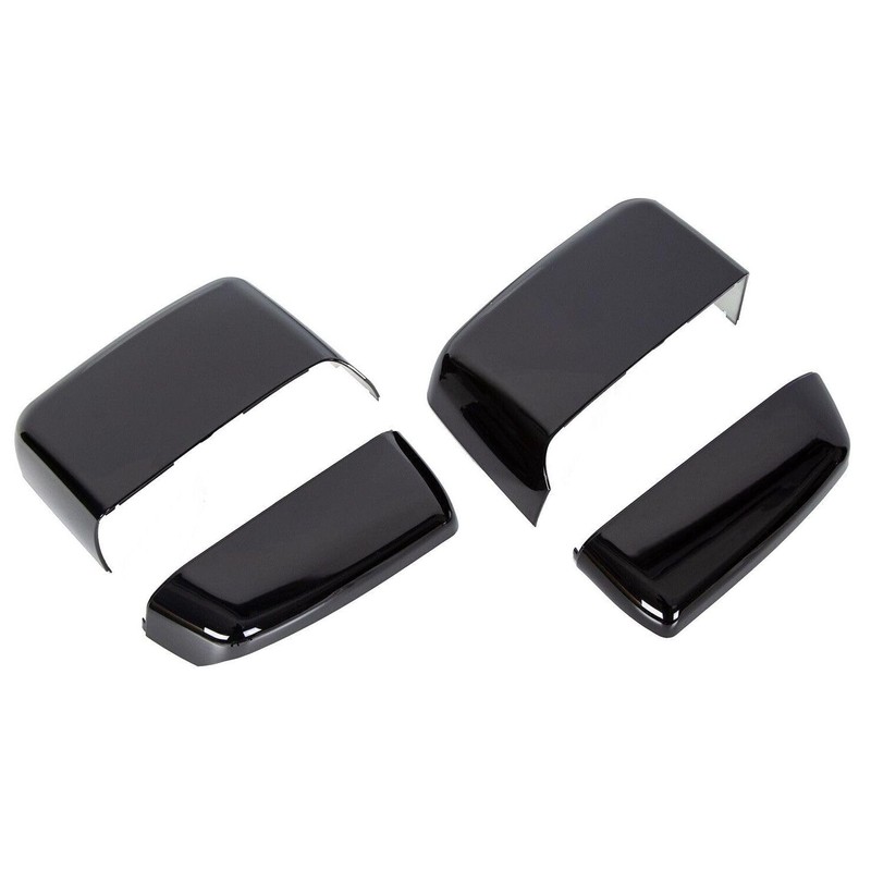 YUOQDKE Gloss Black Tow Mirror Cap Cover 4 X Covers