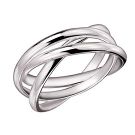 925 Sterling Silver 3 Triple Band Rolling Russian Wedding Ring (11)
