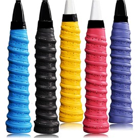 SensaBliss Tennis Grip Tape, Set of 5, Badminton Grip, Anti-Slip Tape, Sweat Absorbent, Porous, Breathable, Super Absorbent Grip, Baseball, Soft Tennis, Golf, Racket, Fishing Rod, Bicycle Grip