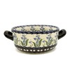 Bunzlauer Soup Bowl 15 cm with Handles Campanula Blue