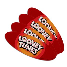 Looney Tunes Logo Double-Sided Oval Nail File Emery Board Set 4 Pack