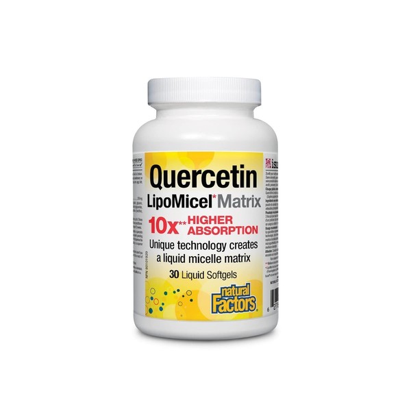 Natural Factors - Quercetin LipoMicel Matrix, 30 Liquid Softgels