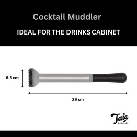 Tala Cocktail Muddler, Perfect for Mixing and Crushing, Cocktail Tool, Dishwasher Safe, Perfect for Home Bar, Metal