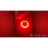AUTOXBERT 2X 4inch Round Red White 16-LED Truck Trailer Brake