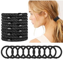 Elastic Hair Bobbles Girls, Braided No Pull or Damage Ponytail Holder, No Metal Elastic Hair Bands for Women and Girls, Thick and Curly Hair (Pack of 20)