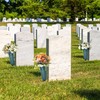 Zhaoyao 8Pcs Cemetery Vases for Grave, 4 Large and 4