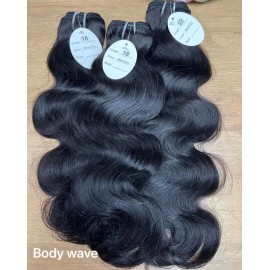 Origin Remy Hair High Quality Machine Double Weft Direct Manufacturer Indian Hair Extensions Deep Wave Water Wave Haircolor: Body wave, Stretched Length: 12 inches