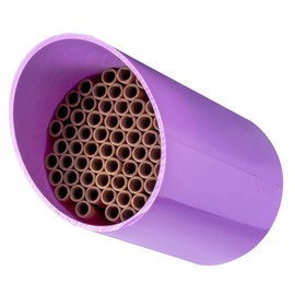 Rivajam Color Splash Mason Bee House - Vibrant & Strong Waterproof Bee Hotel & Insect Habitat - Mason Bee Tubes Filled Bee Houses for The Garden - Pollinator House Bug Hotel Gardening Gifts