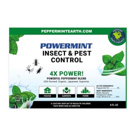 Powermint 8 Oz Peppermint Oil Insect & Pest Control 2-Pack - Natural Spray for Spiders, Ants, Ticks, and More