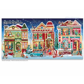 Home For The Holidays Christmas Cards | Package of 8 Cards and Envelopes | Large 3 Panel Displayable Christmas Cards