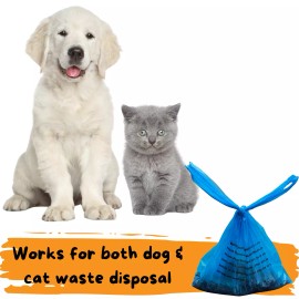 chefneno Dog Poop Bag Refill Biodegradable Doggy pet Waste Pickup Bag (Scented/Unsce - 200 ct. (Handle-Ties, Scented)