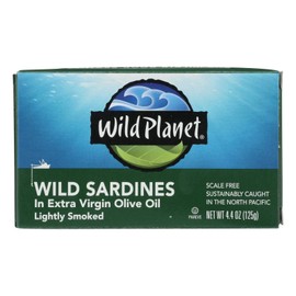 Wild Planet Wild Sardines in Extra Virgin Olive Oil (12x4.375oz) (Value Bulk Multi-pack)