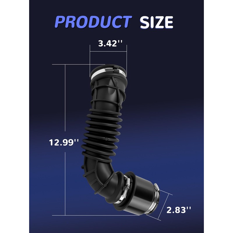 Air Intake Hose with Stainless Steel Clamps for Encore Trax