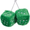 JSCARLIFE Fuzzy Plush Dice 2.95”, Retro Square Plush Hanging Mirror