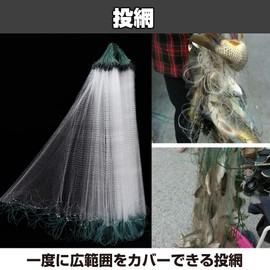 HAMILO Fishing Net, Fish Catcher Net, 3 Layers, Ayu Funa Ugui Bola, Approx. 3.3 x 65.6 ft (1 x 20 m)