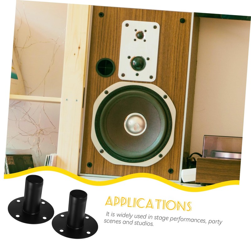 MERRYHAPY 2pcs Speaker Stand Aluminum Alloy Base Speaker Tray for
