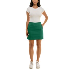 Zac & Rachel Women's New Millennium Solid Pull-on Skort, Ultramarine Green, 8