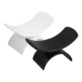 Gatuida 2pcs U-shaped Hand Rest Pillow Portable Nail Art Cushion for Salons Home Easy to Clean Lightweight Durable Includes White Black